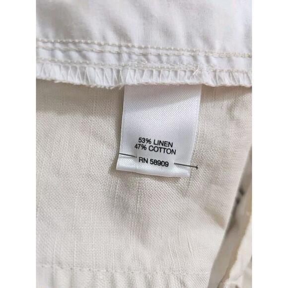 Roundtree & Yorke ~Men's 38x32~ Off-White Linen Blend Comfort Relax Casual Pants - Picture 11 of 11